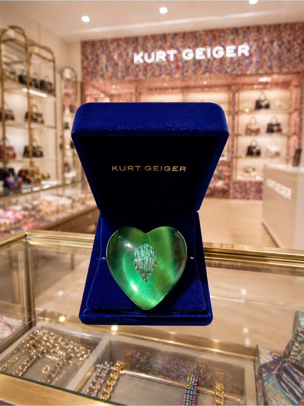 Kurt Geiger London Resin Heart Eagle Ring S/M